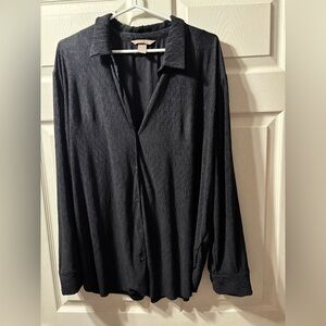 CRINKLED LOUNGEWEAR SHIRT